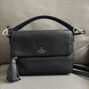Kate Spade Black Pebbled Leather Crossbody Bag